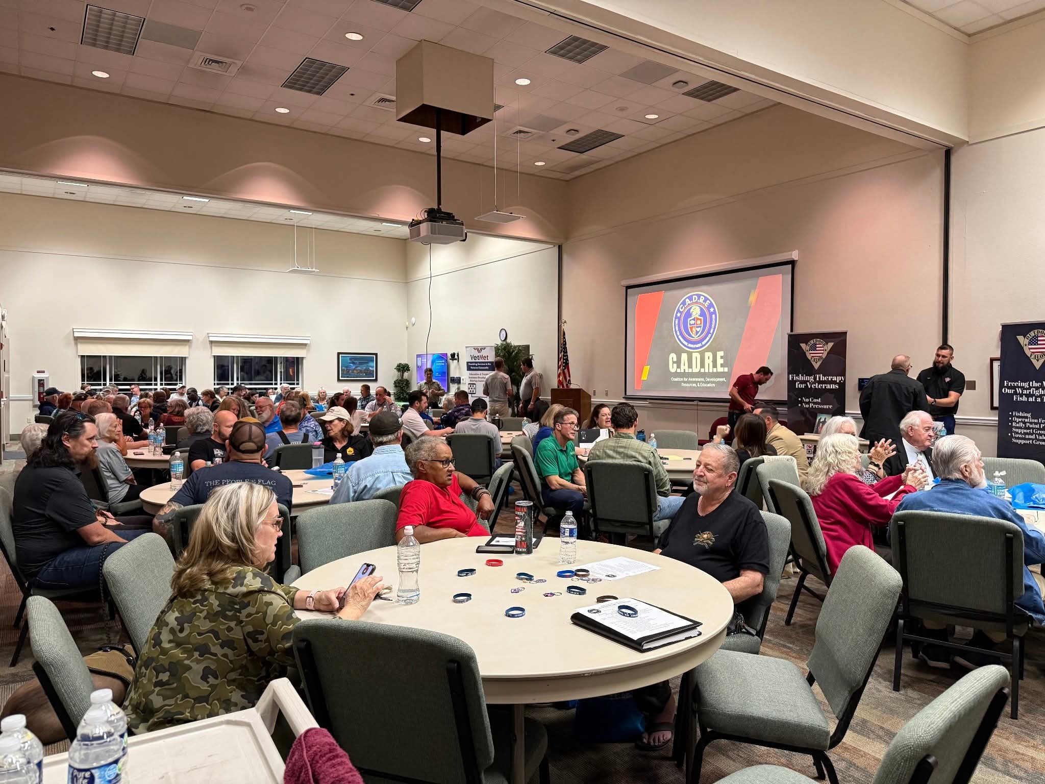 Veterans and community members attending a C.A.D.R.E. coalition event in Central Florida